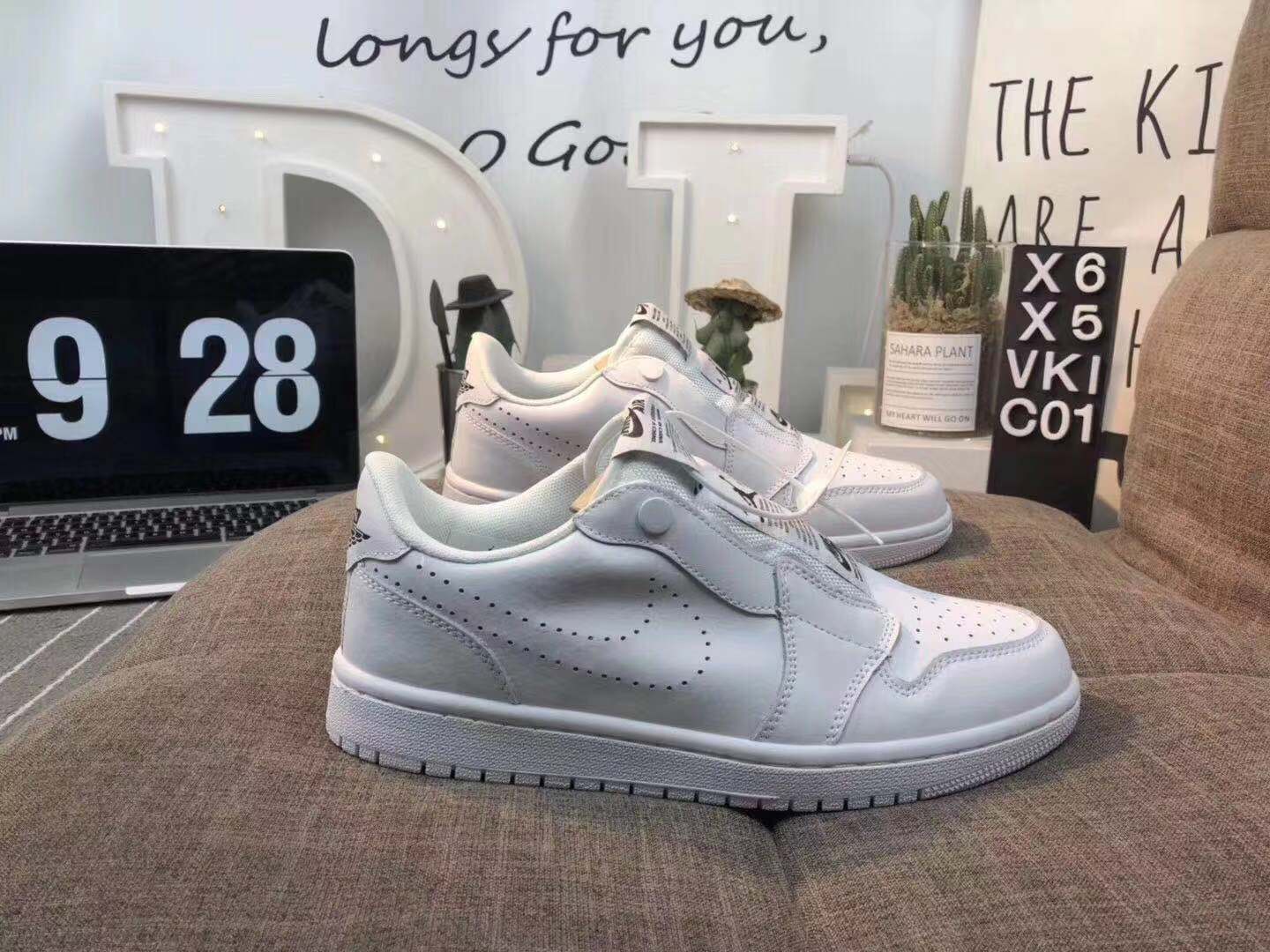 Women Nike Wmns Air Jordan 1 Retro All White Shoes